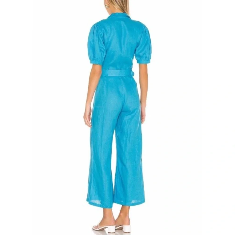 Faithful The Brand Size XS /6 Frederikke Boilersuit in Plain Blue Topaz Jumpsuit - Picture 9 of 10